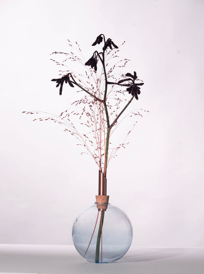 グラシリウム花瓶 ネオンブルー